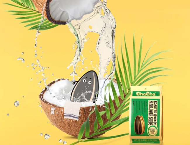 洽洽在泰国推出的椰香口味瓜子图片来源：chachafood_Offcial