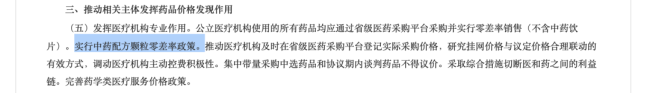 中药配方颗粒,“零差率”来了