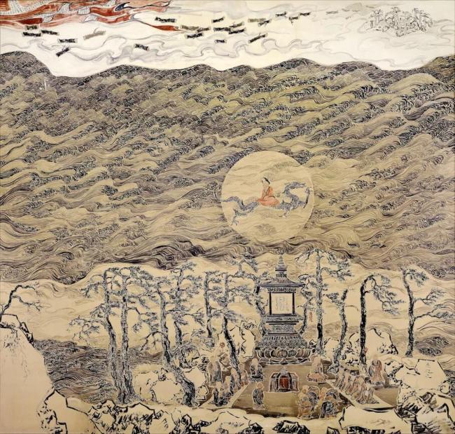 灵隐寺十八幅壁画，展现济公传奇的一生