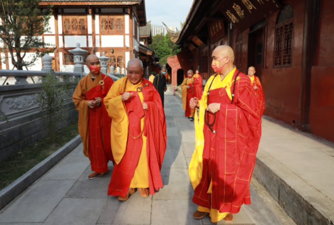 成都昭觉寺5月5日举行演法法师退院仪式