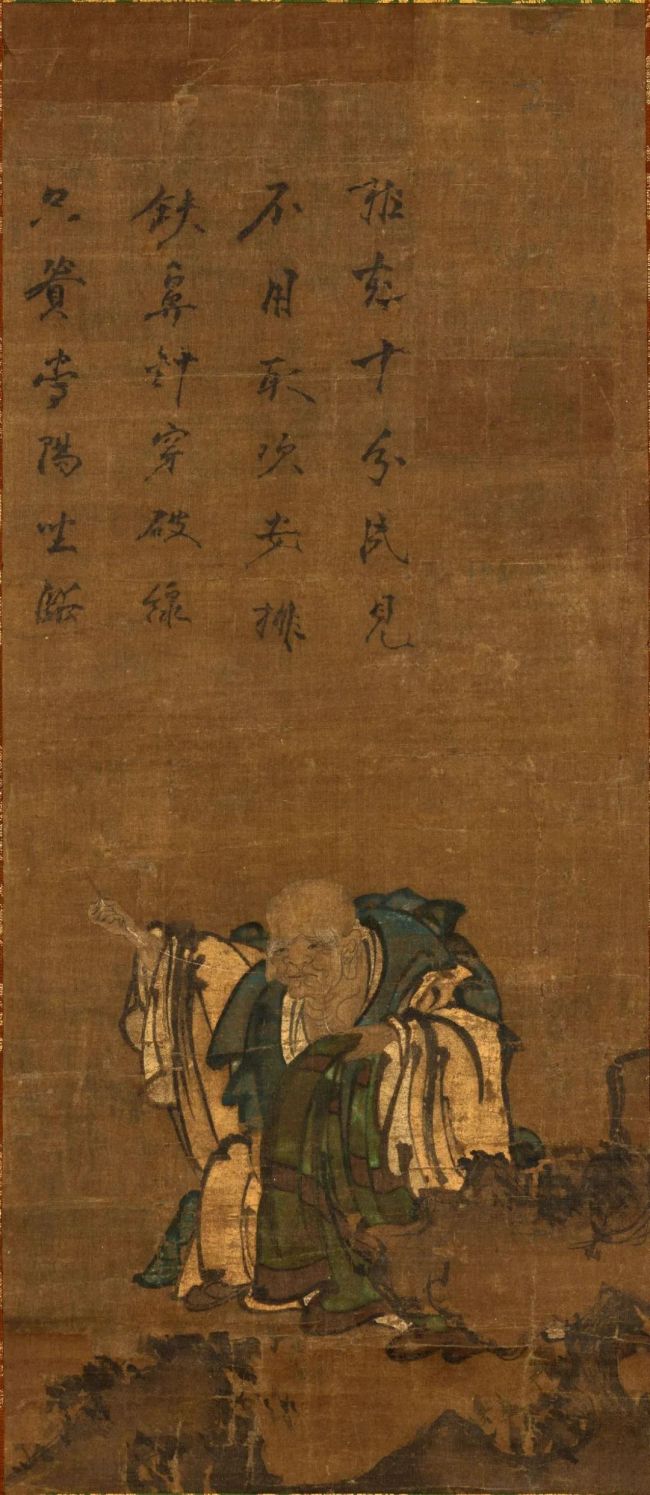 南宋禅画：白良玉绘《朝阳对月图》