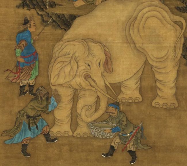 元人文殊洗象图