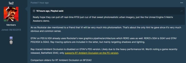 R星前员工称《GTA6》画面非常真实 光影效果更逼真