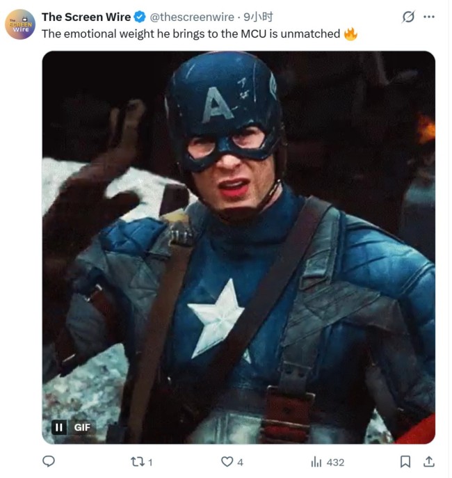 《複仇者聯盟5》標誌著克裏斯·埃文斯將在MCU中第12次登場