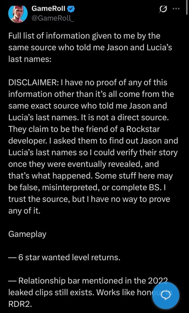 《GTA6》泄露內容被證實 R星開除泄密員工