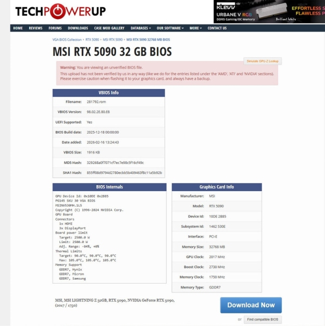 RTX 5090功耗解锁惊天2500W 但是已经不让玩了