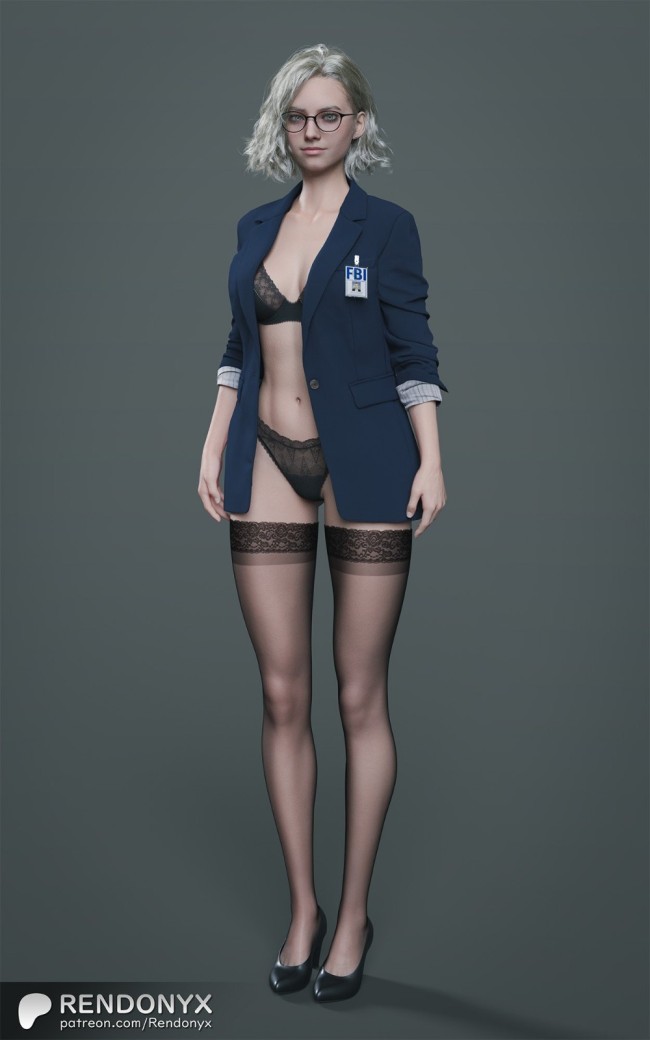 3D艺术家发《生化危机:安魂曲》格蕾丝性感内衣图 粉丝跪求制作相关模型