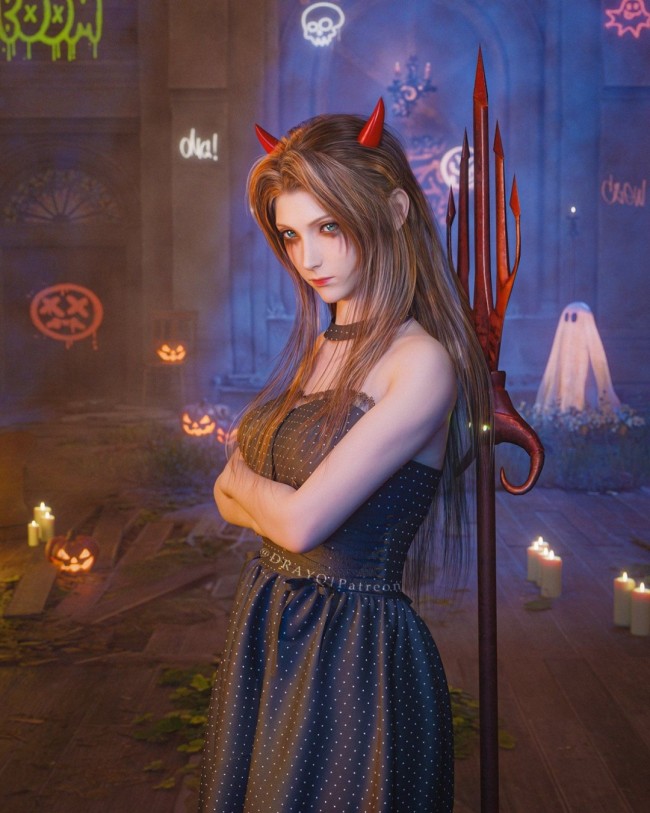 3D大神晒爱丽丝和阿什莉新渲染图 长腿玉足吸睛