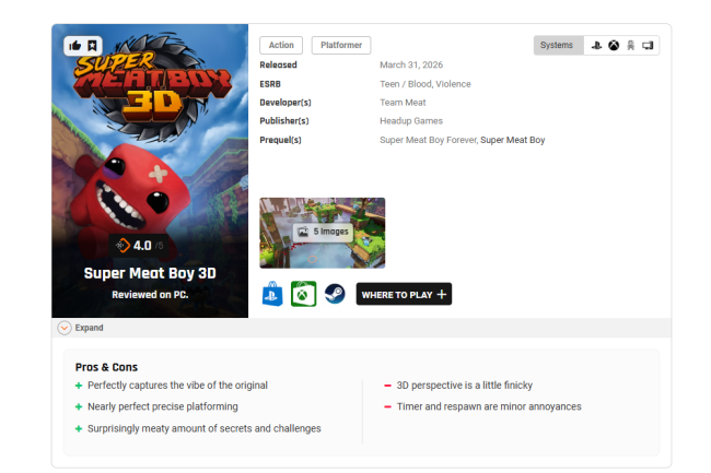 《超级食肉男孩3D》媒体评分解禁!M站均分79