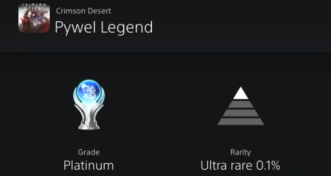 《红色沙漠》念念白金耗时超300小时！首批玩家已拿奖杯