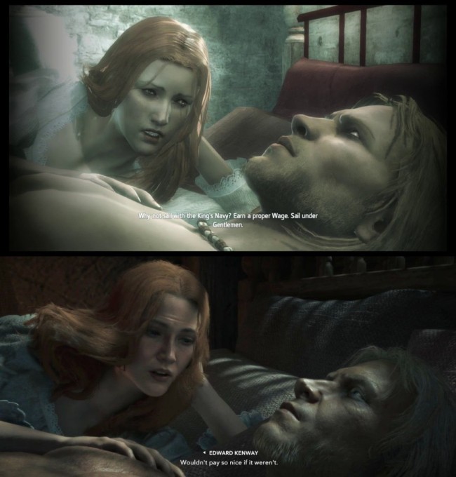 《刺客信条：黑旗》爱德华与妻子密语名场面重制版截图泄露