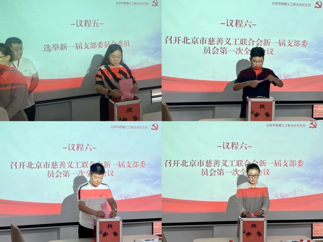 北京市慈善义工联合会党支部成功召开党员大会暨党支部委员会换届选举大会