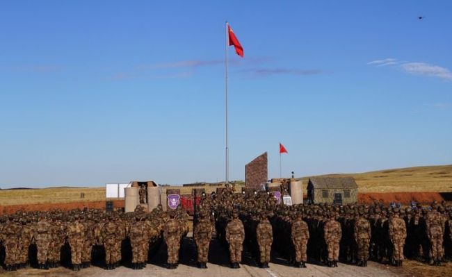 “和平使命-2021”上合组织联合军演“中国营”举行开营仪式