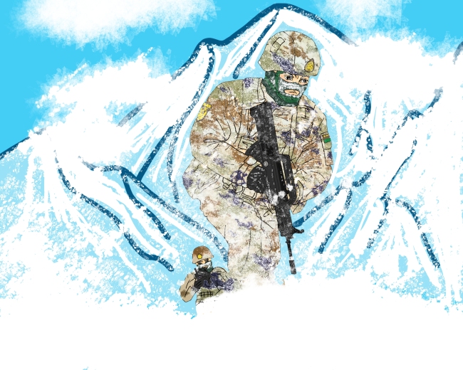 一组漫画走进高原战士的生活