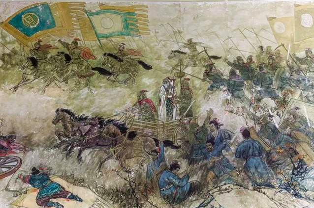 ▲汤阴羑里城太公殿中描绘的牧野之战场景。图源：图虫创意