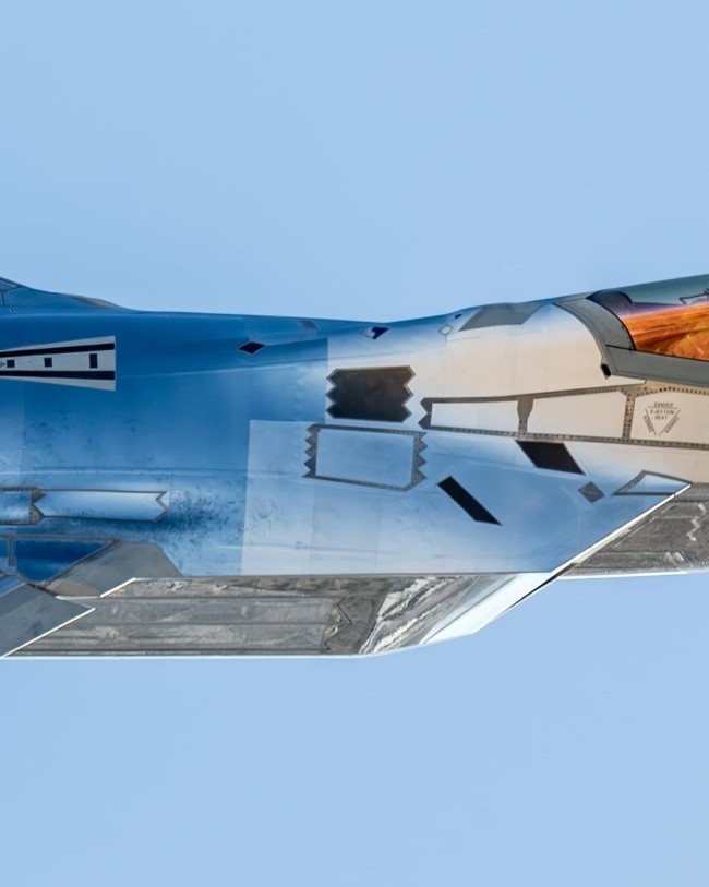 美军镜面涂装F-22战机又出新图 太闪了！