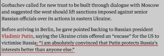 戈尔巴乔夫刚去世，西方就开始篡改历史
