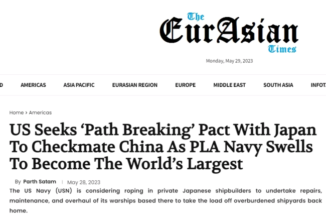 “美国海军缺乏这项能力，中国将更加雄心勃勃”