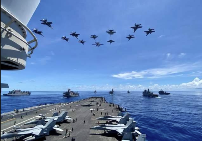 美海军演习集结7大舰队6个航母战斗群为全球大规模冲突做准备
