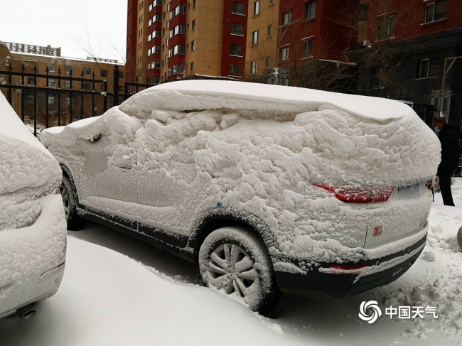 内蒙古呼伦贝尔遭遇大暴雪 最大积雪深度达24厘米