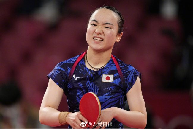 国乒女团3比0横扫日本！夺得第34金