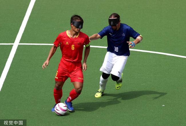 残奥会5人制盲人足球：中国1-0击败法国