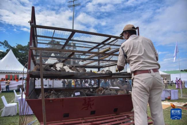 印度：焚毁犀牛角