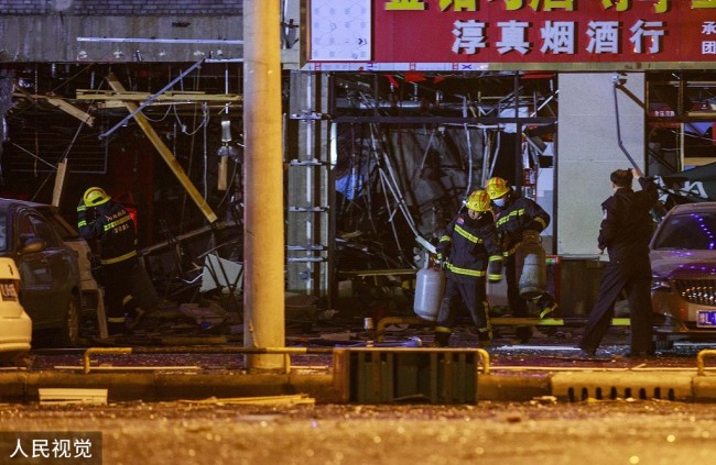 河南漯河一饭店煤气罐爆炸 4人受伤