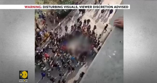 斯里兰卡男子在巴基斯坦被当街焚烧 巴总理谴责!