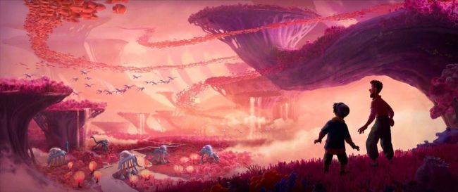 迪士尼全新动画长片《奇异世界》发布概念海报，明年11月上映