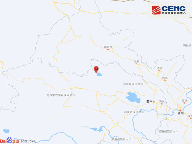 青海海西州德令哈市发生5.8级地震 震源深度8千米