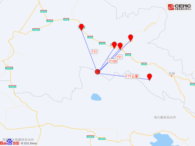 甘肃张掖市肃南县发生5.1级地震