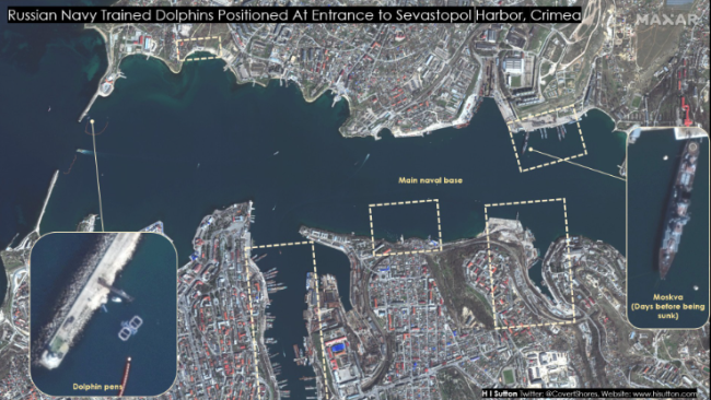 卫星图像显示：为防舰队受水下攻击 俄罗斯动用“秘密武器”