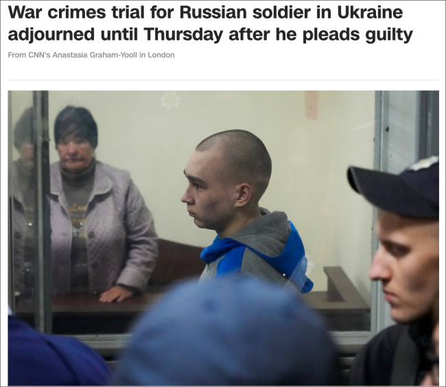 21岁俄士兵因射杀乌平民犯战争罪，若罪名成将面临终身监禁