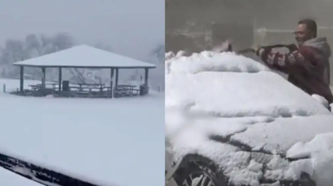 美国科州遭暴风雪 21万户居民断电