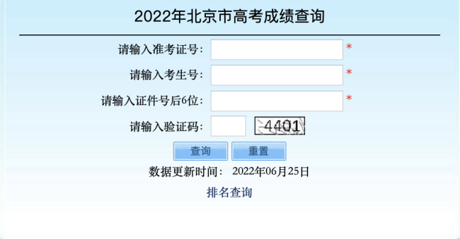 本科425！北京2022年高招錄取最低控制分數線公布