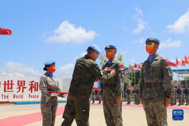 中国第20批赴黎维和部队官兵获联合国“和平勋章”
