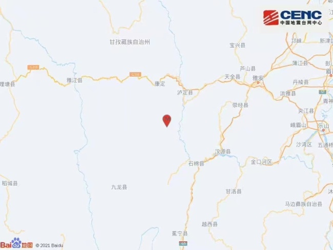 四川甘孜州泸定县发生6.8级地震