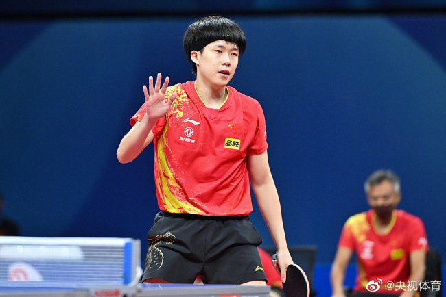中国队3-2胜日本队 晋级世乒赛男团决赛
