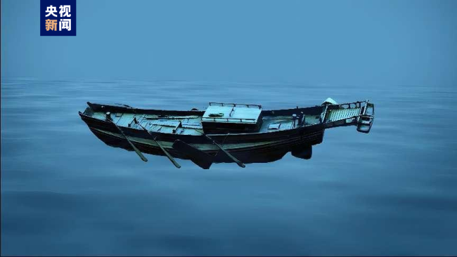 长江口二号古船成功整体打捞出水