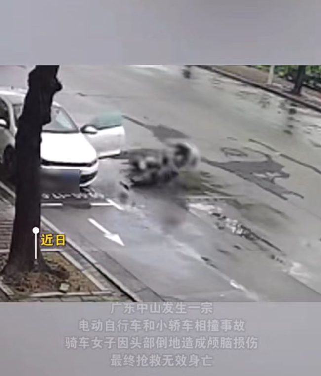 又见“开门杀 ”！广东中山一骑车女子遇开门杀不幸身亡 监控还原揪心一幕