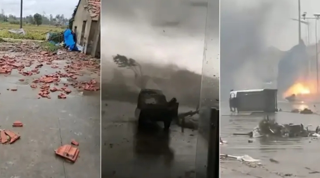 江苏盐城龙卷风致5死4伤，现场画面曝光