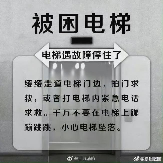 电梯门突然打开不要贸然出去，事关生命扩散周知