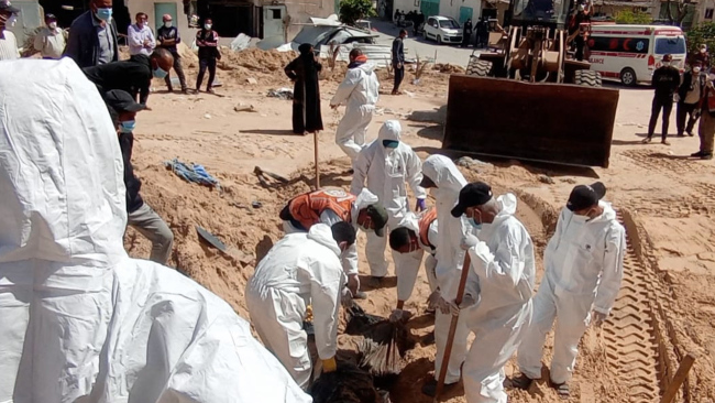 巴勒斯坦紧急服务部门：在加沙发现埋有50具遗体乱葬坑