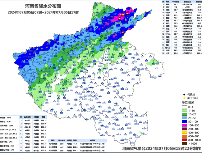 河南暴雨实况 多地遭大暴雨侵袭，预警信号频发