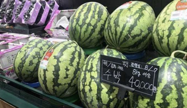 韩国1个西瓜可能飙升至5万韩元 果蔬价格或将暴涨