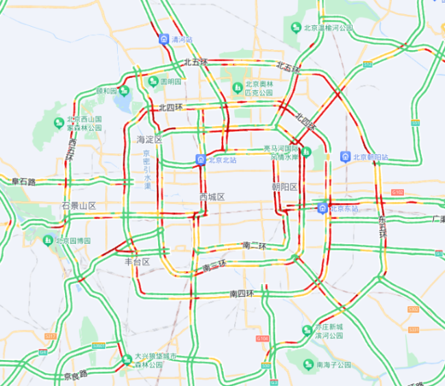 多预警齐发！北京今日晚高峰交通压力较大，周末别去山区