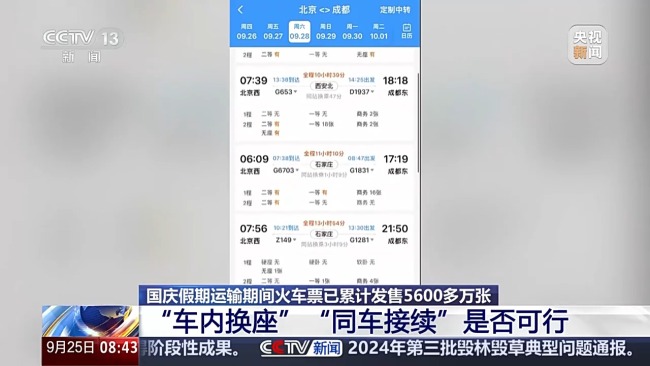 热门线路“开售即候补”！国庆假期火车票怎么买?