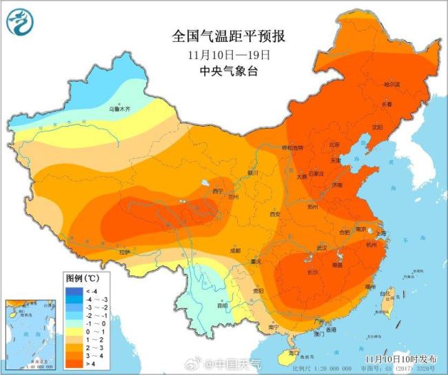 11月中旬我国多地气温将大幅偏高 暖如立夏