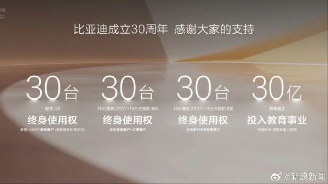 比亚迪30年30亿聚焦教育慈善 